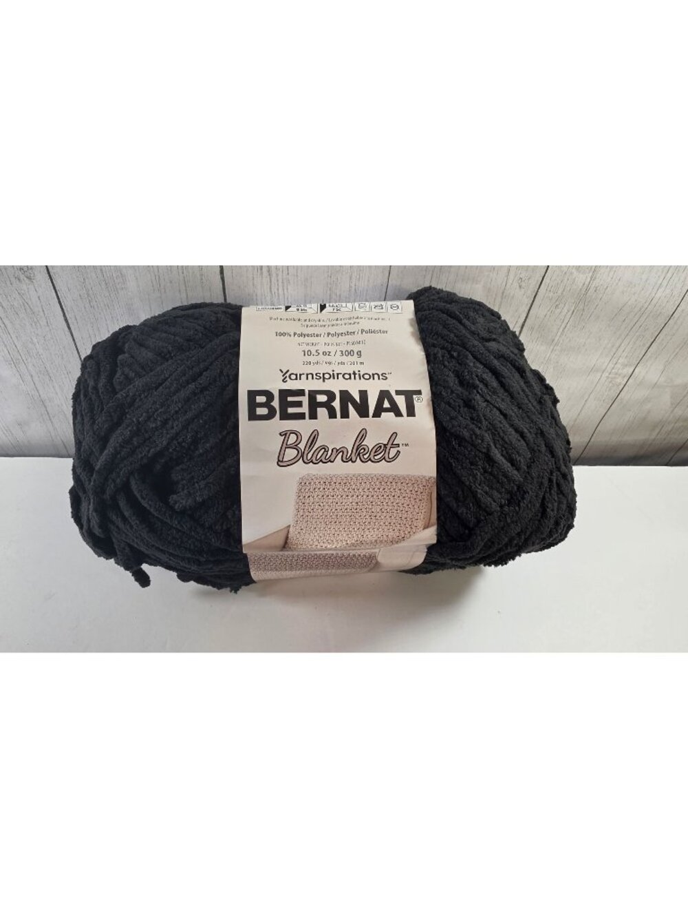 BERNAT YARNSPIRATION SUPER SOFT BLANKET YARN COAL CHARCOAL 10.5 OZ 161110 BLACK